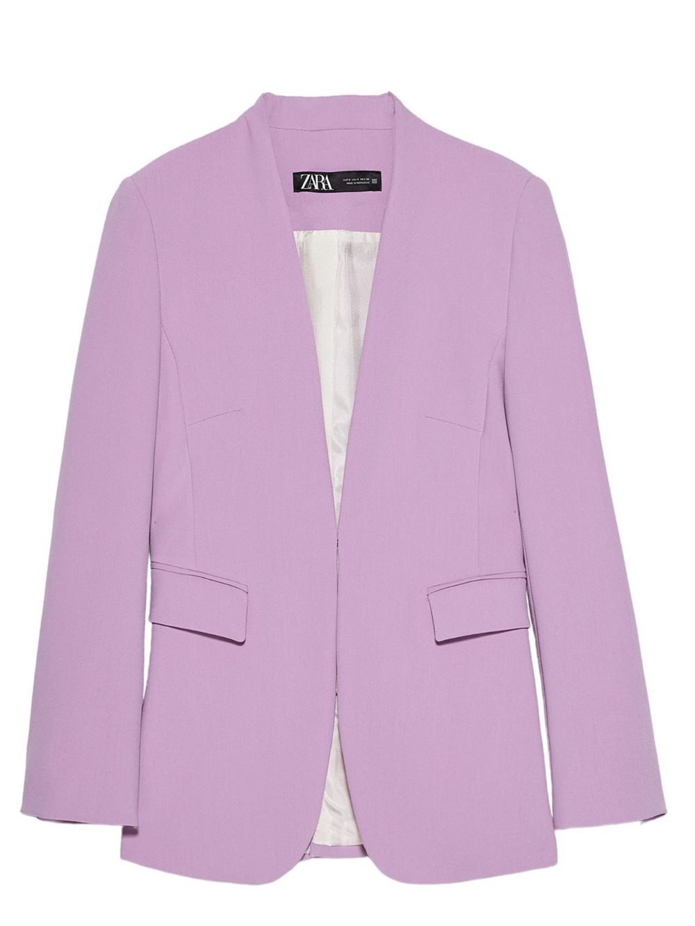 Zara Lilac Open Front Blazer